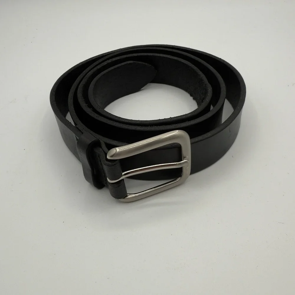 Brooks Brothers 346 Belt Solid Brass Buckle Black Leather 40